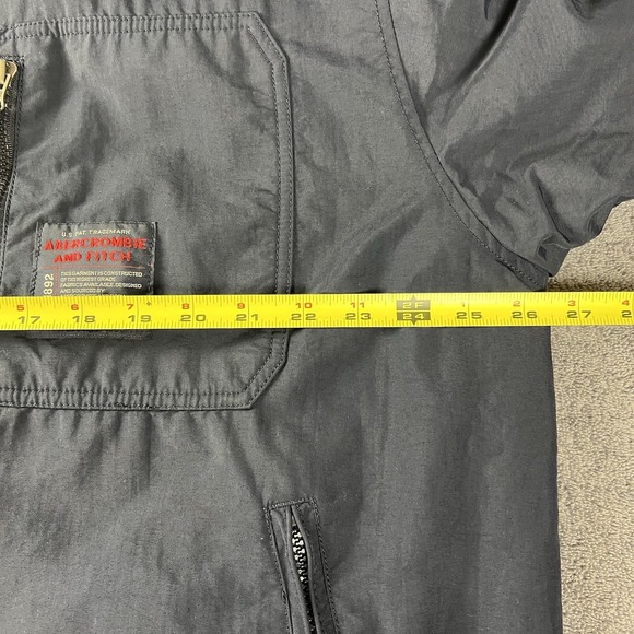 ABERCROMBIE & FITCH Reversible Ski Jacket Mens Size Large Navy Blue Gray  A&F - Picture 15 of 16